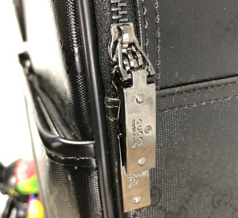 Чемодан Gucci Rolling Luggage Signature 55 with Web Black