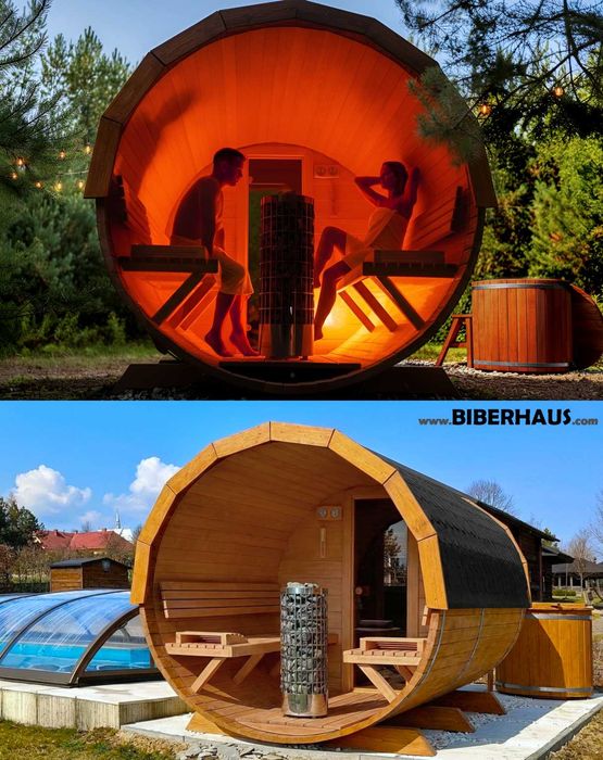 SAUNA Ogrodowa 300 cm OKNO 100% +GRATIS Beczka/Wiata +Akcesoria 3 DNI DOSTAWA