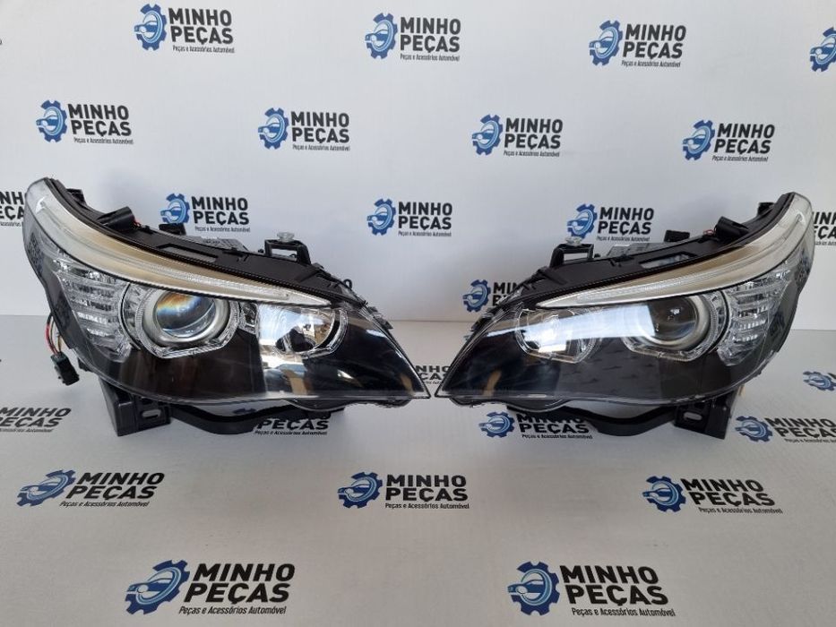 Faróis Angel Eyes BMW (E60/E61) Fundo Preto