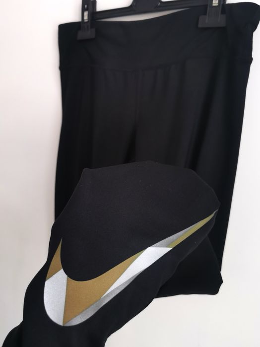 Nike legginsy sportowe damskie logowane długie M