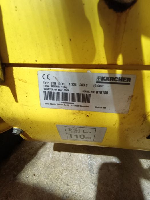 Ospalinowa dsnieżarka Karcher 10hp z rozruchem el.