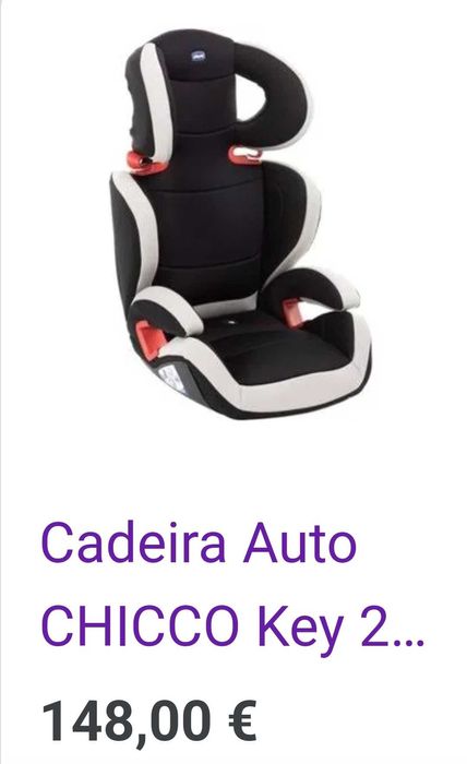 Cadeira Auto Chicco Ultrafix Key grupo 2-3/15-36kg / 4-12anos Pele