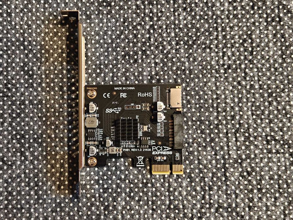 PCI-E до USB 3.0 Type-C адаптер/спліттер (фронтальна панель)