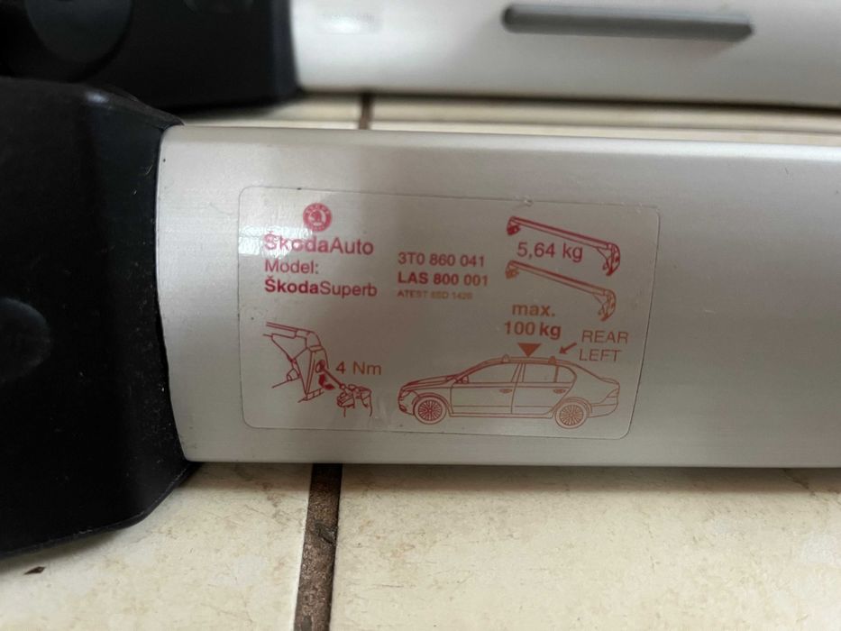 Relingi, bagażnik dachowy SKODA SUPERB II ORYGINAŁ!!!