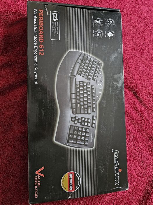 Клавіатура для компютера Perixx PERIBOARD-312 Big Letters USB Ergonomi