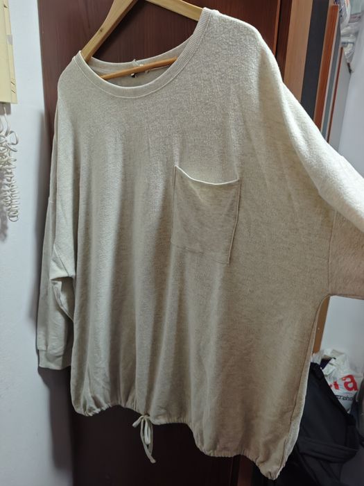 c&a – beżowy sweterek oversize rozmiar xxl używany