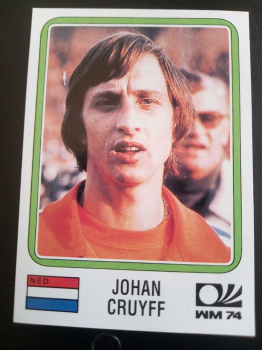 Cromo Panini World Cup Story de Johan Cruyff no Mundial 74 na Alemanha