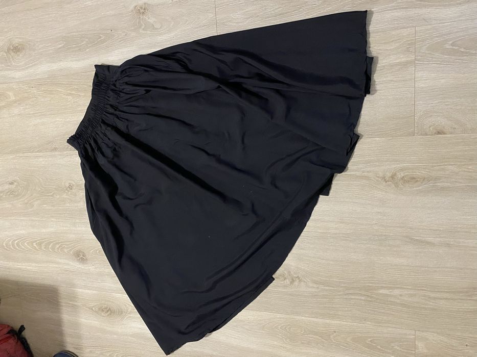 Чорна вінтажна міді спідниця на гудзиках ретро вінтаж