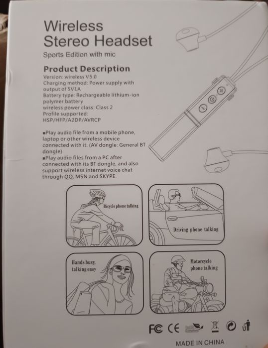 Wireless sport headset