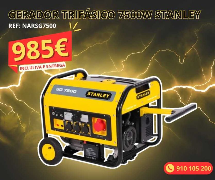 Gerador de Energia 7500W 400V Stanley JL20