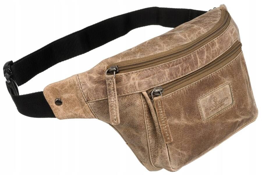 męska saszetka ze skóry naturalnej - peterson