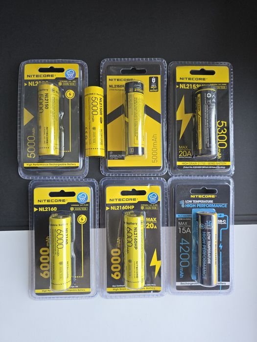 Акумуляторні батареї Nitecore 18650, 21700, 14500, NP-F750, NP-F970 ін