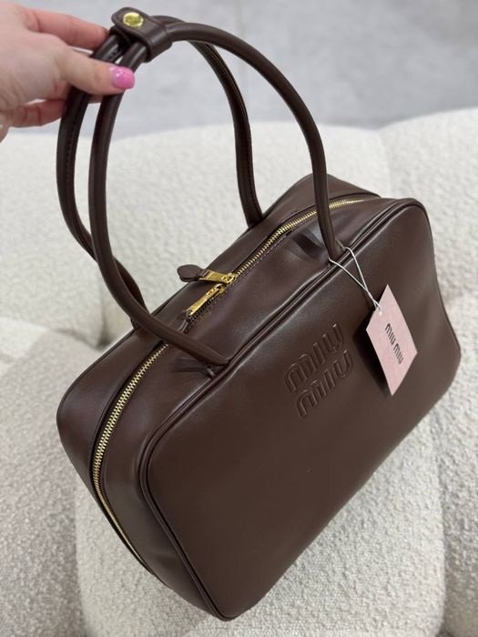 Сумка Miu Miu більша коричнева
