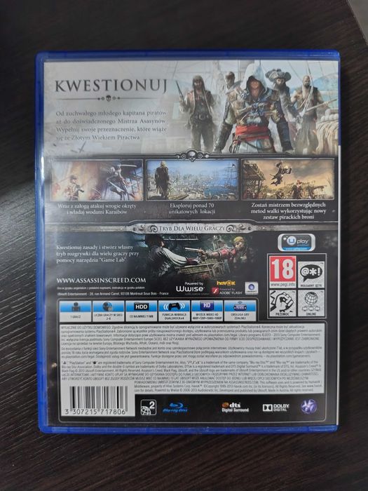 Assassin's Creed IV: Black Flag PlayStation 4 (PS4) pudełkowa