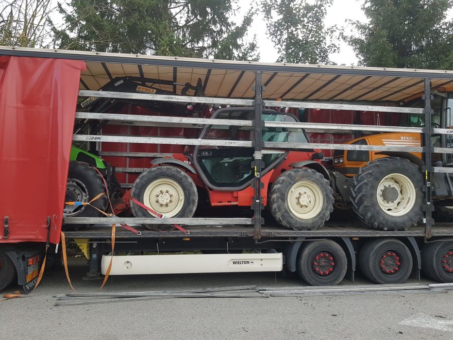 Transport maszyn FRANCJA-POLSKA Traktor BUSY wciągarka najazdy