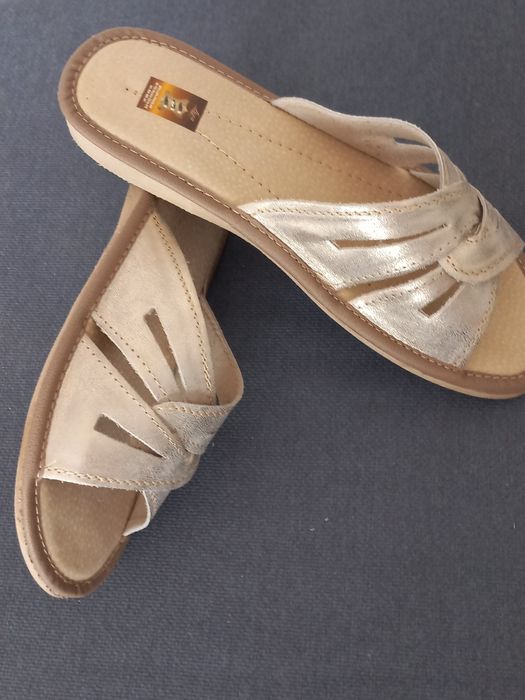 Pantofle damskie,rozmiar 42,skóra