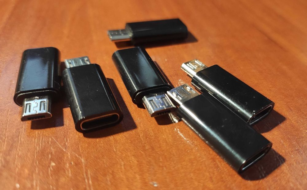 Адаптер (конектор, перехідник) Type-C --> microUSB (за 2 шт.)