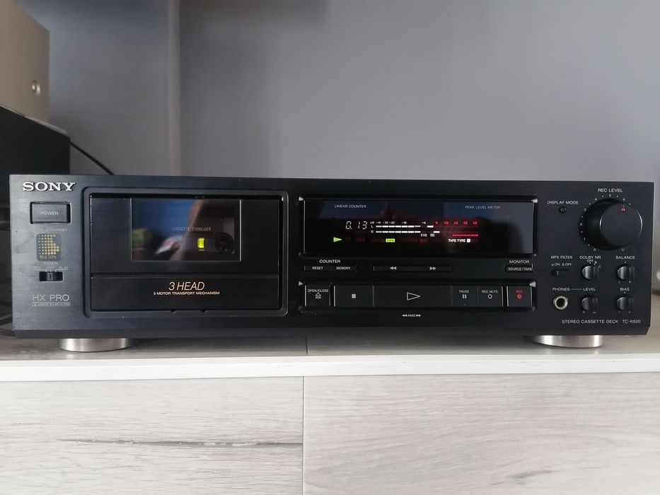 Sony TC-K620 stereo cassette deck. Касетна дека.