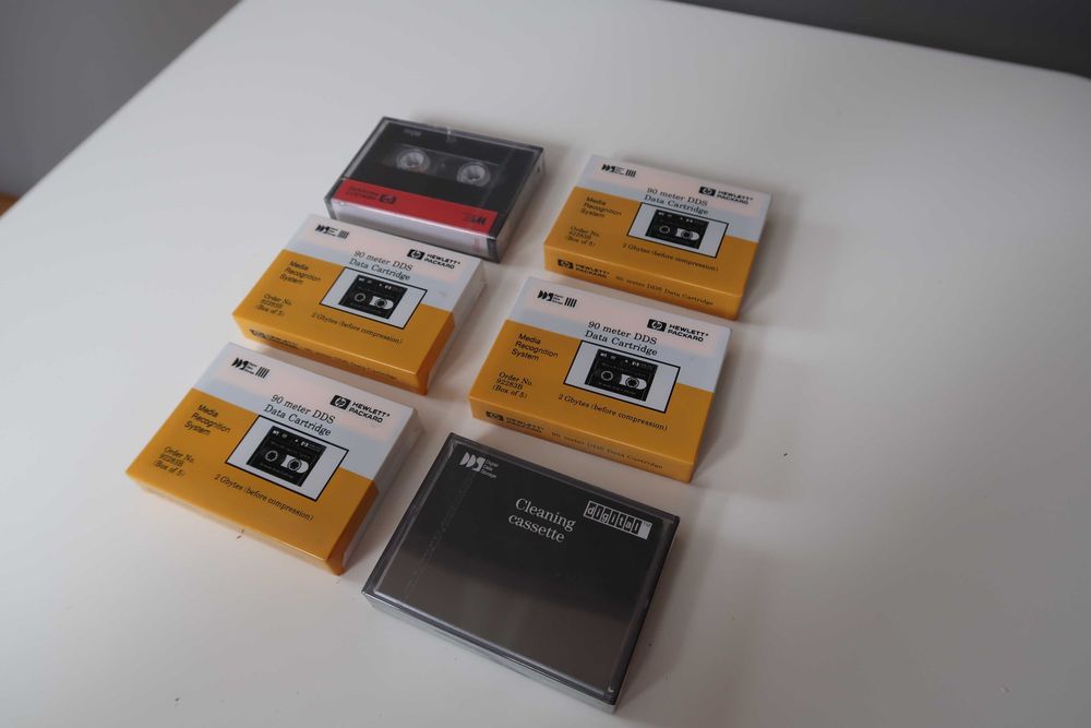 NOWE / Folia  6 X kasety DDS 90 m / 60 m  / Data Cartridge