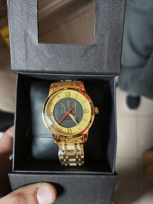 Годинник механічний Patriot Classic Glory to Ukraine Gold-Gold