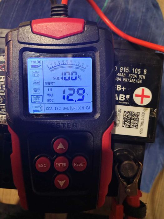 Akumulator samochodowy EFB+ 49Ah, 540A, 100% sprawności