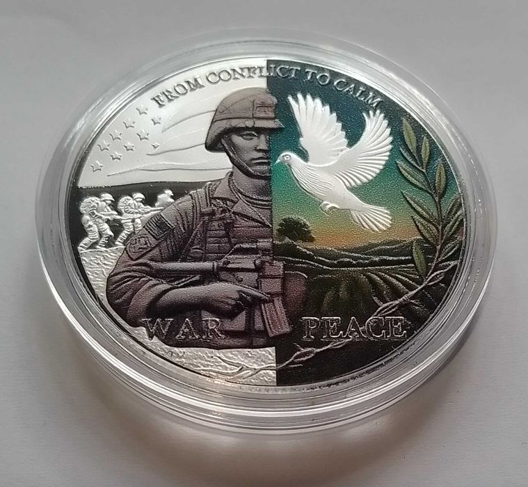 Війна і Мир. Монети в капсулах. 2 монети.