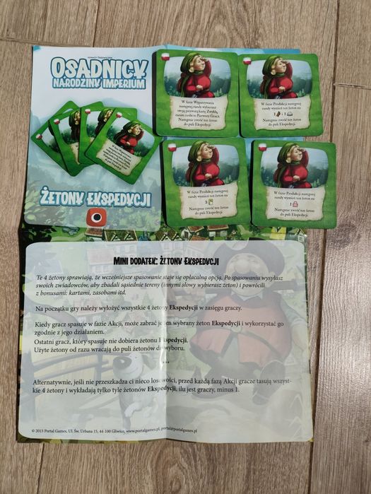 Osadnicy - Narodziny Imperium, mini dodatek Żetony ekspedycji