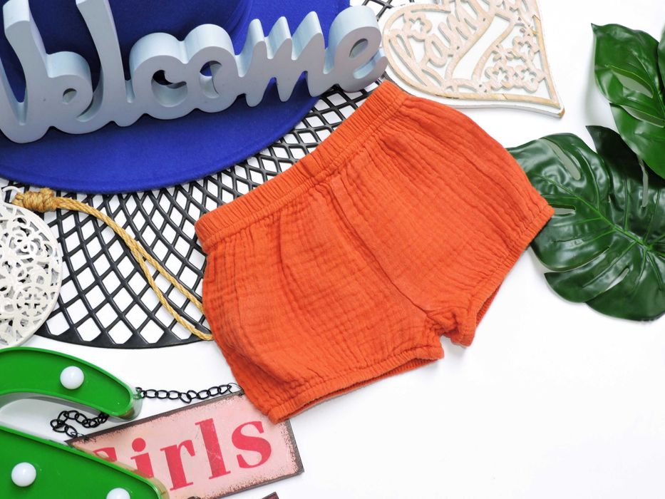 Fashion - muślinowe letnie szorty r 68