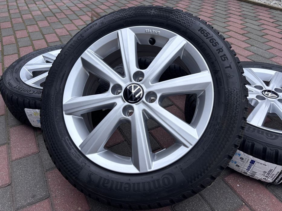 NOWE Koła zimowe VW UP Skoda Citigo Seat Mii 4x100 165/65 R15 Continental 5,5Jx15” ET33