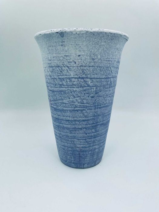 Osłonka, doniczka, wazon fioletowy ceramiczny