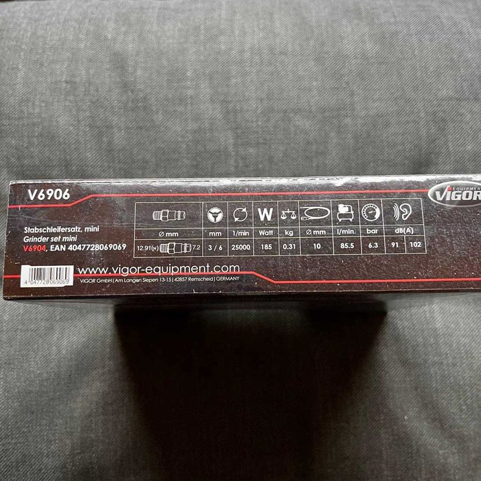 Набор пневматического шлифовального инструмента, мини, Vigor V6906