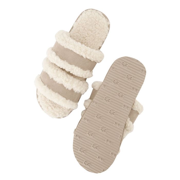 Hunkemoller teddy kapcie klapki klapeczki papcie futrzane futerko