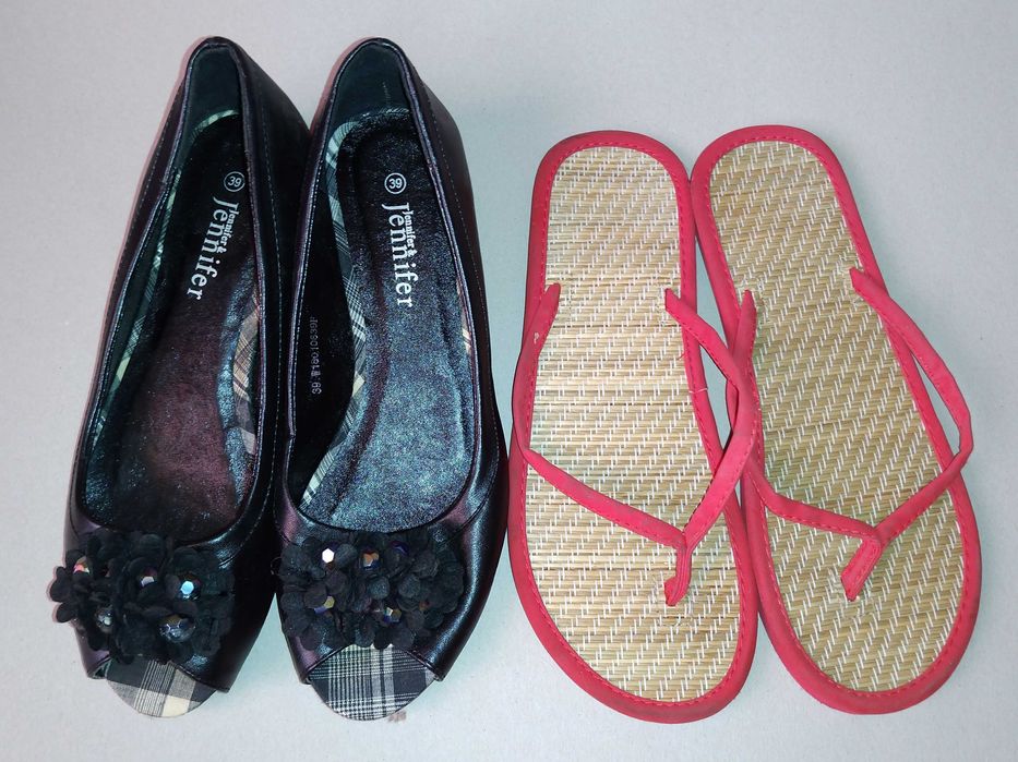 Nowe baleriny Buty obuwie klapki japonki 39 / 3 pary