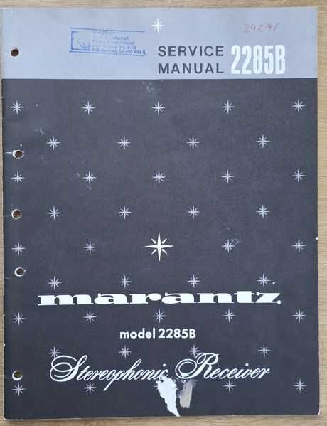 Marantz 2285B - oryginalna instrukcja serwisowa / service manual