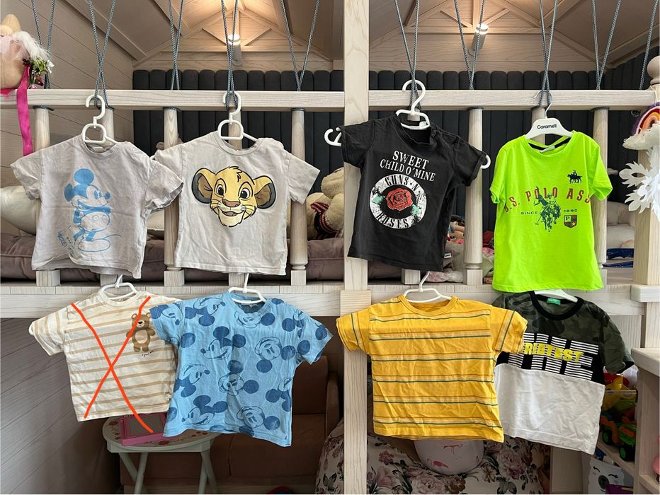 Футболки, комплекты + шорты, штаны H&M,Benetton, 4 мес - 3 года-30грн