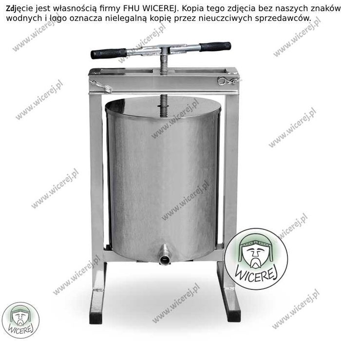 Topiarka Parowa do wosku z prasą, Praso-topiarka 29L Nierdzewna