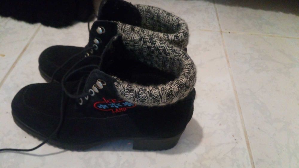 Botas quentes e confortáveis, número 37