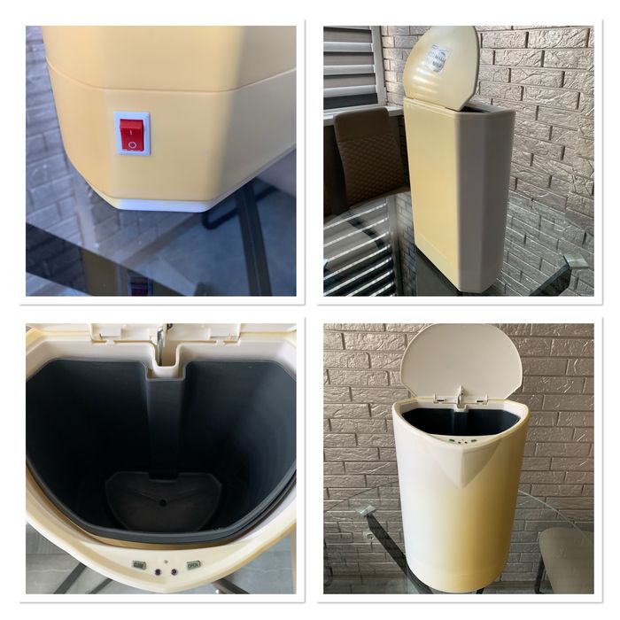 Ведро двойное для мусора (на кнопках открытия/ закрытия)