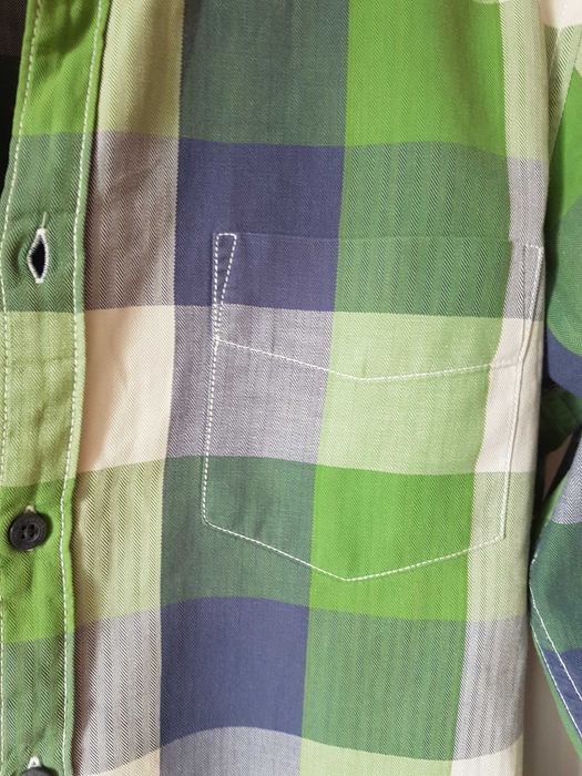 Koszula męska S w kratkę kratka H&M zielona zielony casual