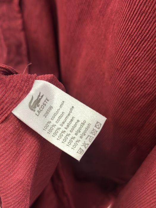 Вельветова сорочка Lacoste