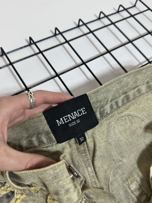 Menace Iconography Denim Patch Work Pants Jeans Джинсы Baggy Fit Y2K