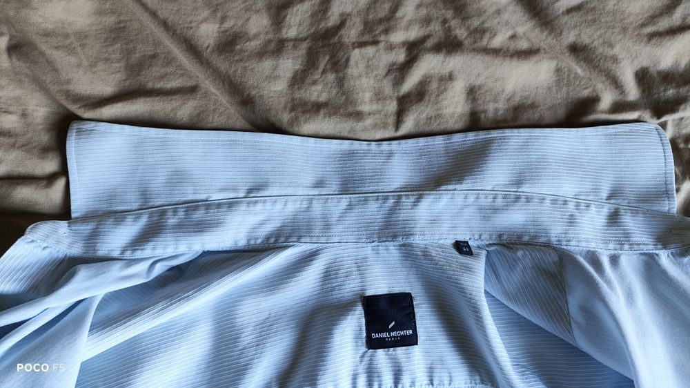 Daniel Hechter błękitna prążkowana koszula rozm 43