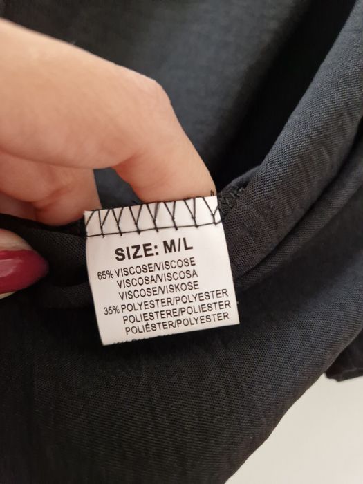 Melya Melody kombinezon M/L czarny kopertowy wiskoza