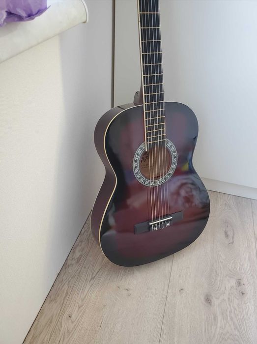 4/4 гітара класична нова бордова червона
