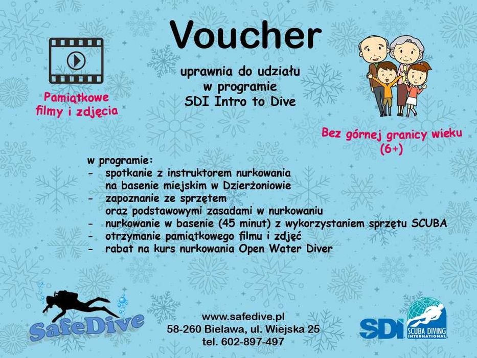 Prezent - Voucher "Pierwsze nurkowanie na basenie"