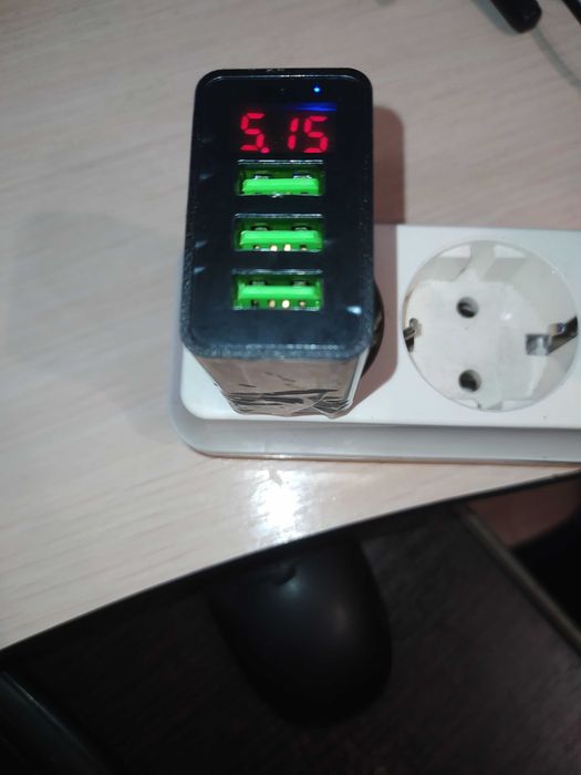 Адаптер живлення SLS-B05 (3xUSB + тестер)