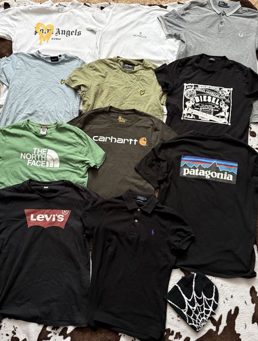 Футболка Carhartt, palm angels, Diesel, lyle skott, fred peri, moncler