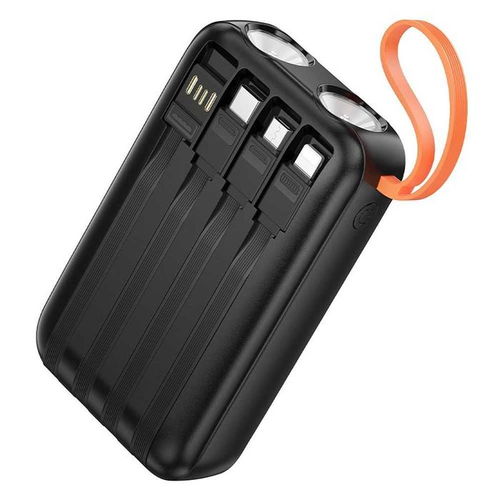 Powerbank Hoco 10000 mAh 2A z wbudowanymi kablami