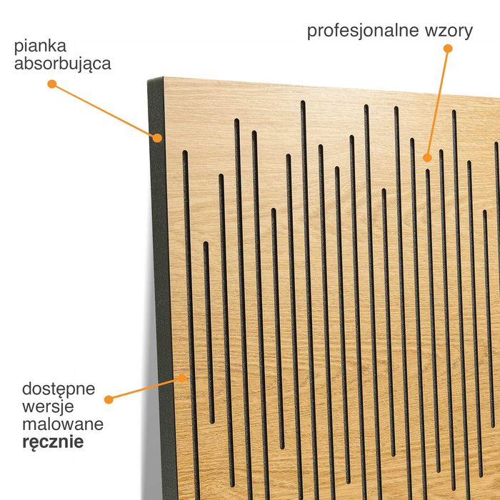 Panele Akustyczne AcuPanel Binar Natural RoomSet + Klej