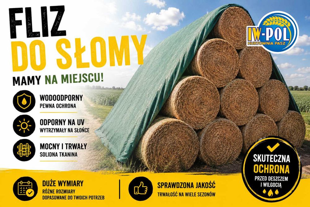 Fliz do okrywania bel, agrowłóknina 140g/m Z USZAMI - RÓŻNE ROZMIARY - 13x25
